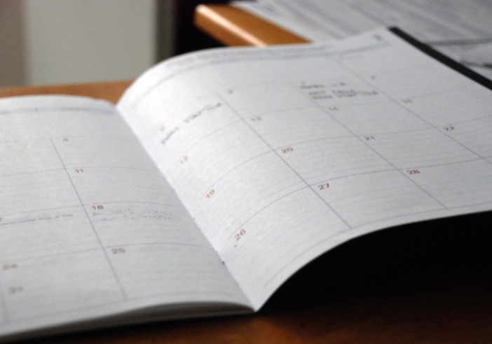 Photographie d'un agenda